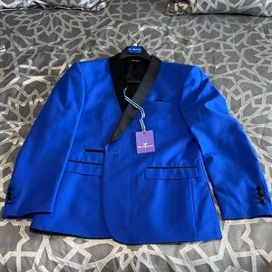 Suit Jacket, Royal Blue, 44R, BlackbPants 38 waist never hemmed
